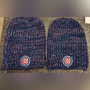 Blue and Red Knit Beanie